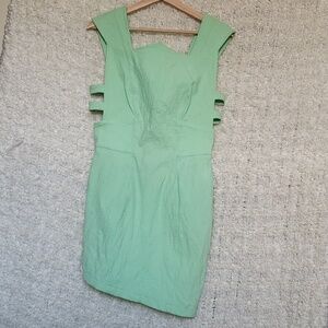 THIERRY Mugler ACTIV light green pique dress size 44